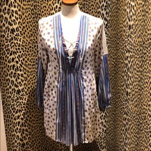 Free people mini hippie flowy dress m